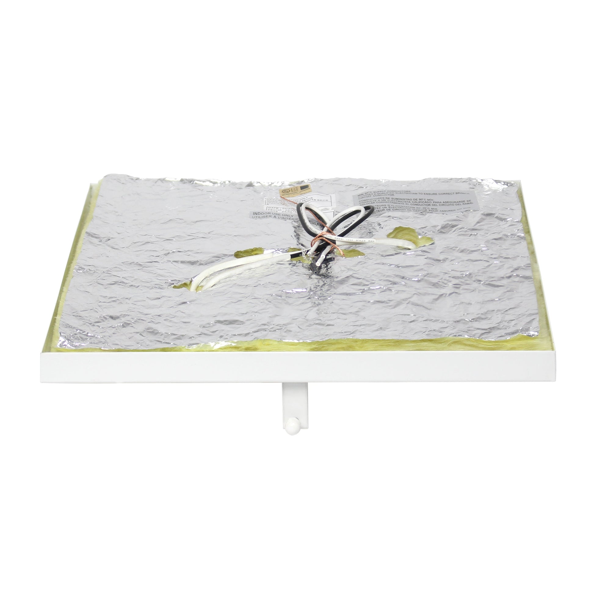 All The Rages Lalia Home 12" White 2-Light Classix Glam Square Crystal & Metal Flush Mount Ceiling Light