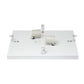 All The Rages Lalia Home 12" White 2-Light Classix Glam Square Crystal & Metal Flush Mount Ceiling Light