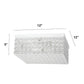 All The Rages Lalia Home 12" White 2-Light Classix Glam Square Crystal & Metal Flush Mount Ceiling Light