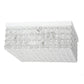 All The Rages Lalia Home 12" White 2-Light Classix Glam Square Crystal & Metal Flush Mount Ceiling Light