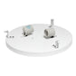 All The Rages Lalia Home 12" White Classix Glam 2-Light Round Crystal & Metal Flush Mount Ceiling Light