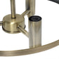 All The Rages Lalia Home 13" Antique Brass 3-Light Industrial Farmhouse Glass & Metallic Accented Semi-Flushmount