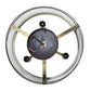 All The Rages Lalia Home 13" Antique Brass 3-Light Industrial Farmhouse Glass & Metallic Accented Semi-Flushmount