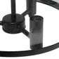 All The Rages Lalia Home 13" Black 3-Light Industrial Farmhouse Glass & Metallic Accented Semi-Flushmount