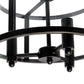 All The Rages Lalia Home 13" Black 3-Light Industrial Farmhouse Glass & Metallic Accented Semi-Flushmount