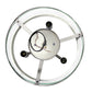 All The Rages Lalia Home 13" Brushed Nickel 3-Light Industrial Farmhouse Glass & Metallic Accented Semi-Flushmount