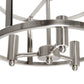 All The Rages Lalia Home 13" Brushed Nickel 3-Light Industrial Farmhouse Glass & Metallic Accented Semi-Flushmount