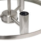 All The Rages Lalia Home 13" Brushed Nickel 3-Light Industrial Farmhouse Glass & Metallic Accented Semi-Flushmount