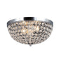 All The Rages Lalia Home 13" Chrome 2-Pack Classix Crystal Glam 2-Light Decorative Dome Shaped Metal Flush Mount