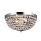 All The Rages Lalia Home 13" Chrome Classix Crystal Glam 2-Light Decorative Dome Shaped Metal Flush Mount