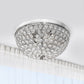 All The Rages Lalia Home 13" Chrome Classix Crystal Glam 2-Light Decorative Dome Shaped Metal Flush Mount