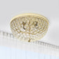 All The Rages Lalia Home 13" Gold 2-Pack Classix Crystal Glam 2-Light Decorative Dome Shaped Metal Flush Mount