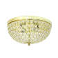 All The Rages Lalia Home 13" Gold 2-Pack Classix Crystal Glam 2-Light Decorative Dome Shaped Metal Flush Mount