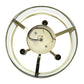 All The Rages Lalia Home 13" Gold 3-Light Industrial Farmhouse Glass & Metallic Accented Semi-Flushmount