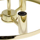 All The Rages Lalia Home 13" Gold 3-Light Industrial Farmhouse Glass & Metallic Accented Semi-Flushmount
