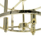 All The Rages Lalia Home 13" Gold 3-Light Industrial Farmhouse Glass & Metallic Accented Semi-Flushmount