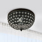 All The Rages Lalia Home 13" Restoration Bronze 2-Pack Classix Crystal Glam 2-Light Decorative Dome Shaped Metal Flush Mount