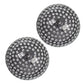 All The Rages Lalia Home 13" Restoration Bronze 2-Pack Classix Crystal Glam 2-Light Decorative Dome Shaped Metal Flush Mount