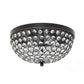 All The Rages Lalia Home 13" Restoration Bronze 2-Pack Classix Crystal Glam 2-Light Decorative Dome Shaped Metal Flush Mount