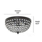 All The Rages Lalia Home 13" Restoration Bronze 2-Pack Classix Crystal Glam 2-Light Decorative Dome Shaped Metal Flush Mount