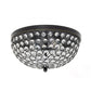All The Rages Lalia Home 13" Restoration Bronze Classix Crystal Glam 2-Light Decorative Dome Shaped Metal Flush Mount