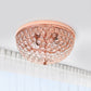 All The Rages Lalia Home 13" Rose Gold 2-Pack Classix Crystal Glam 2-Light Decorative Dome Shaped Metal Flush Mount