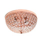 All The Rages Lalia Home 13" Rose Gold 2-Pack Classix Crystal Glam 2-Light Decorative Dome Shaped Metal Flush Mount