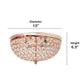 All The Rages Lalia Home 13" Rose Gold 2-Pack Classix Crystal Glam 2-Light Decorative Dome Shaped Metal Flush Mount