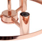 All The Rages Lalia Home 13" Rose Gold 3-Light Industrial Farmhouse Glass & Metallic Accented Semi-Flushmount