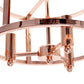 All The Rages Lalia Home 13" Rose Gold 3-Light Industrial Farmhouse Glass & Metallic Accented Semi-Flushmount