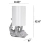 All The Rages Lalia Home 13" Silver Diamond Studded Rhinestone Look Kitty Cat Kids Table Lamp With Faux Silk Fabric Shade