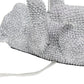 All The Rages Lalia Home 13" Silver Diamond Studded Rhinestone Look Kitty Cat Kids Table Lamp With Faux Silk Fabric Shade
