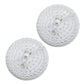 All The Rages Lalia Home 13" White 2-Pack Classix Crystal Glam 2-Light Decorative Dome Shaped Metal Flush Mount