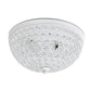 All The Rages Lalia Home 13" White 2-Pack Classix Crystal Glam 2-Light Decorative Dome Shaped Metal Flush Mount