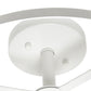 All The Rages Lalia Home 13" White 3-Light Industrial Farmhouse Glass & Metallic Accented Semi-Flushmount