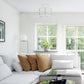 All The Rages Lalia Home 13" White 3-Light Industrial Farmhouse Glass & Metallic Accented Semi-Flushmount