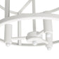 All The Rages Lalia Home 13" White 3-Light Industrial Farmhouse Glass & Metallic Accented Semi-Flushmount