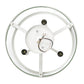 All The Rages Lalia Home 13" White 3-Light Industrial Farmhouse Glass & Metallic Accented Semi-Flushmount