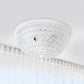 All The Rages Lalia Home 13" White Classix Crystal Glam 2-Light Decorative Dome Shaped Metal Flush Mount