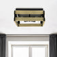 All The Rages Lalia Home 14" Barnlit 4-Light Squared Metal & Natural Wood Flush Mount Ceiling Light