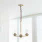 All The Rages Lalia Home 15" Antique Brass 3-Light Classic Contemporary Clear Glass & Metal Pendant Light