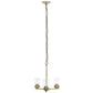 All The Rages Lalia Home 15" Antique Brass 3-Light Classic Contemporary Clear Glass & Metal Pendant Light