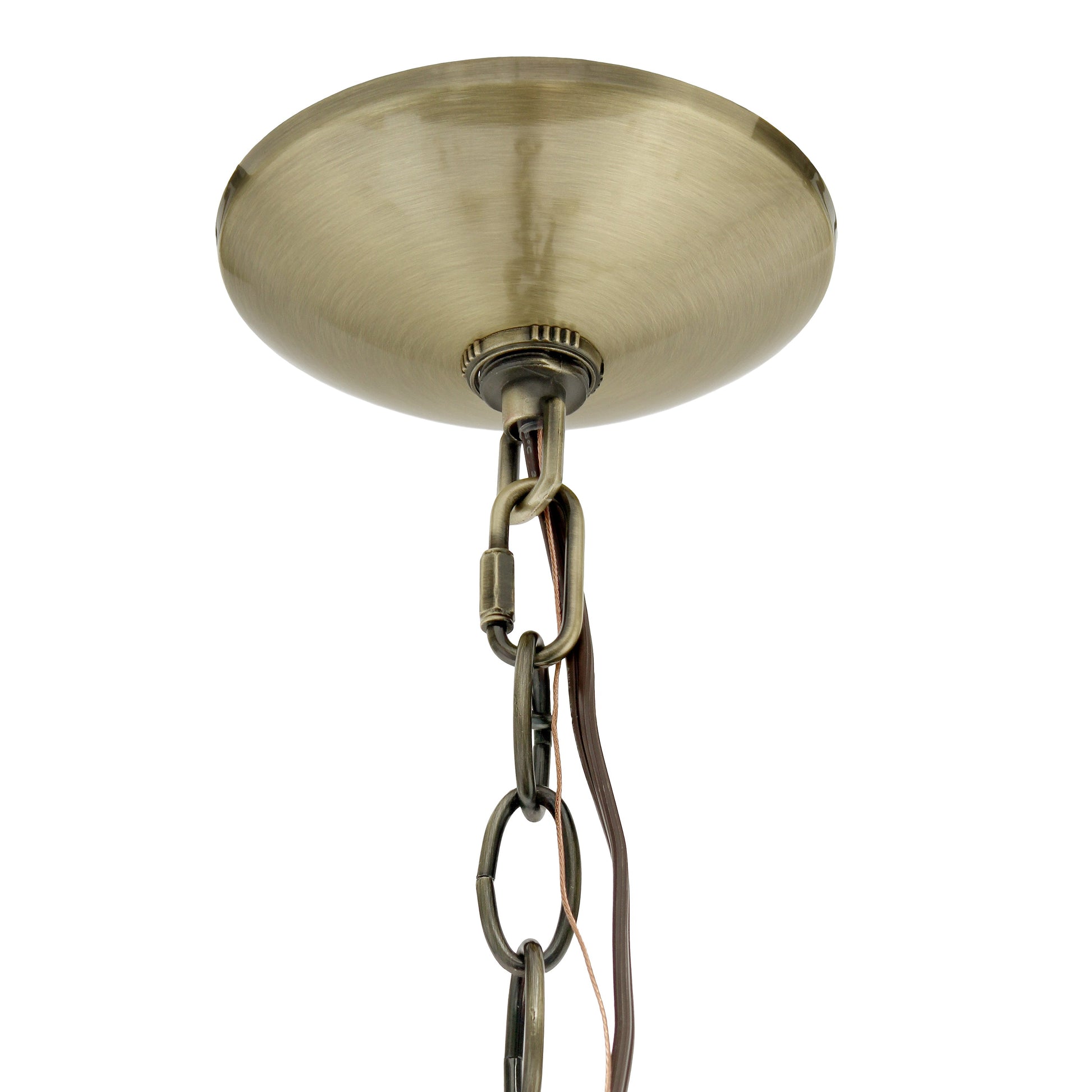 All The Rages Lalia Home 15" Antique Brass 3-Light Classic Contemporary Clear Glass & Metal Pendant Light
