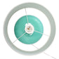 All The Rages Lalia Home 15" Aqua Modern Ovaloid Glass Bedside Table Lamp With White Fabric Shade