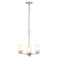 All The Rages Lalia Home 15" Brushed Nickel 3-Light Classic Contemporary Clear Glass & Metal Pendant Light