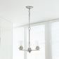 All The Rages Lalia Home 15" Brushed Nickel 3-Light Classic Contemporary Clear Glass & Metal Pendant Light
