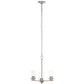 All The Rages Lalia Home 15" Brushed Nickel 3-Light Classic Contemporary Clear Glass & Metal Pendant Light