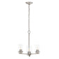 All The Rages Lalia Home 15" Brushed Nickel 3-Light Classic Contemporary Clear Glass & Metal Pendant Light