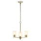 All The Rages Lalia Home 15" Gold 3-Light Classic Contemporary Clear Glass & Metal Pendant Light