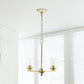All The Rages Lalia Home 15" Gold 3-Light Classic Contemporary Clear Glass & Metal Pendant Light